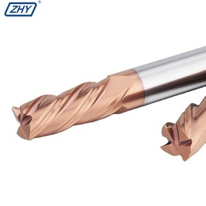 ZHY <span class=keywords><strong>UEX</strong></span> Fraises à queue carrées en carbure à 4 cannelures, revêtement TIALSIN, 60 Hrc, économiques - Product Image 1