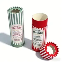 Tube en carton biodégradable de qualité alimentaire pour l'emballage de biscuits, thé, café, chocolat, sucre, gâteaux