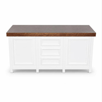 Station de buffet pliable portable 183 cm, table de buffet en contreplaqué pour hôtel, réception de mariage, service de traiteur