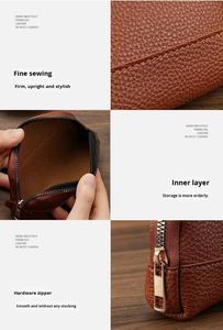 Promotion Custom Logo Retro PU Zipper <b>Coin</b> <b>Purse</b> Compact Exquisite Key Storage Mini Handheld Card Holder Waterproof Stowable - Product Image 2