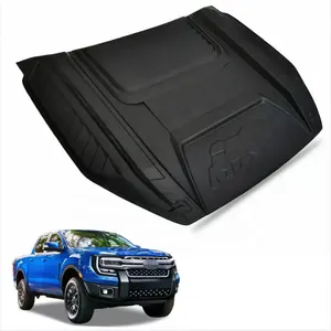 4x4 Pickup ABS Offroad Bonnet Hood Scoop With Nut Matte Black Car Accessories for Ranger 2023