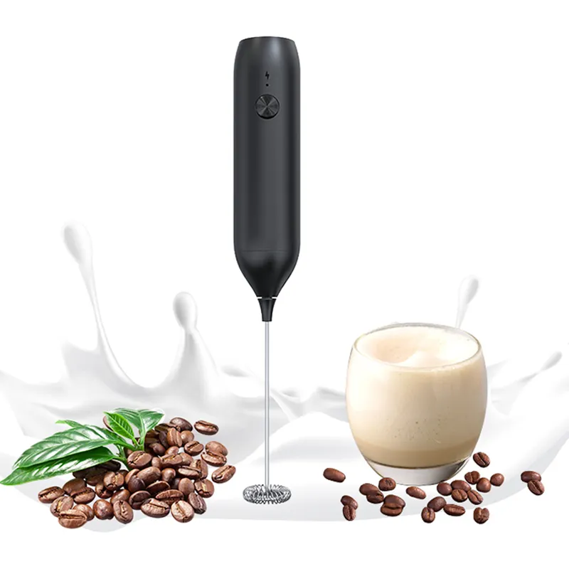 Atacado Usb Recarregável Home Drinks Handheld Foam Maker Lattes Misturador De Café Elétrico Leite Frother