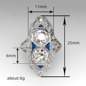 Anello di Lusso con Gemme Geometriche per Donne, Elegante Gioiello da Dito per Feste - Product Image 4