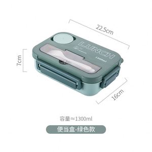Boîte à lunch en plastique en promotion, ensemble de boîtes bento micro-ondables avec couverts - Product Image 6