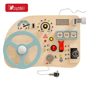 Jeu éducatif voiture conduite occupée conseil en bois Montessori jouets volant pour les tout-petits W12D559