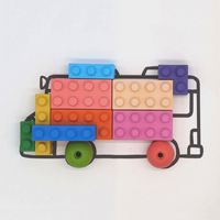 Crayons de cire non toxiques pour enfants, formes 3D, multicolores, lot en vrac pour la peinture des enfants