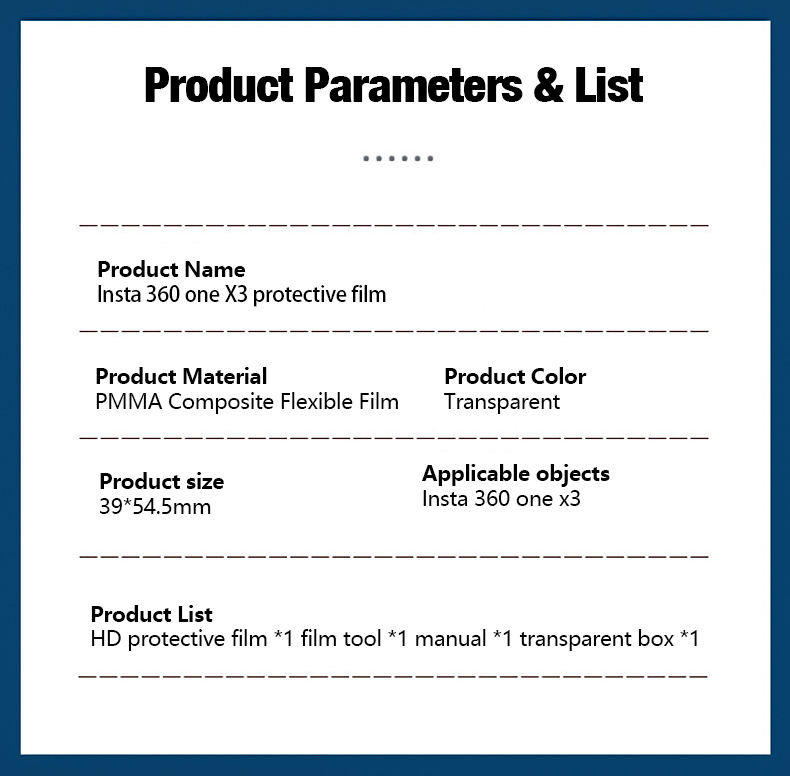 For Insta360 X3 Accessories 9H Hardness Curved Surface Tempered Glass Film Screen Protector