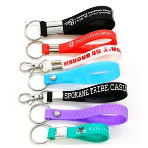 Pulsera de Alta Calidad, Llavero de Silicona Personalizado con su Logotipo o Texto - Product Image 1