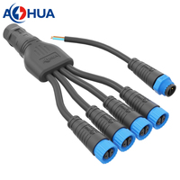 Câble d'alimentation pour driver de lampe de culture LED pour serre, faisceau de câblage avec connecteur mâle-femelle, type Y 1-4, prise étanche M20 3 broches 15A, câblage répartiteur DIY