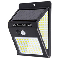 Applique murale solaire imperméable à 140 Led avec détecteur de mouvement PIR, éclairage d'extérieur, luminaire décoratif, lumière de sécurité, idéal pour un jardin
