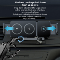 Chargeur de voiture sans fil 15W avec support pour téléphone portable pour Samsung Galaxy Z Fold Flip