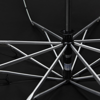 Parapluie électrique entièrement automatique avec chargeur USB, pliable en trois sections, en tissu pongé, pour adultes, anti-UV, avec poignée en plastique