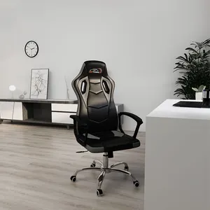 Cadeiras de couro sintético de pc, cadeiras de jogos de computador, pc, sala de jogos, girando vermelho, preto, para escritório