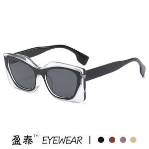 แว่นกันแดดทรงสี่เหลี่ยม ยี่ห้อ Yingtai รุ่น Cat Eye ป้องกันรังสียูวี 400 วัสดุ PC สำหรับทุกเพศ สไตล์สตรีท - Product Image 5
