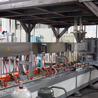 Ligne de pelletisation de granulés en plastique composé de refroidissement par eau d'extrudeuse de pelletiseur de vis jumelle simple pe ps pp