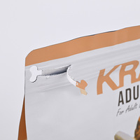 Composite de nourriture pour chat nourriture pour chien personnalisée avec fermeture éclair sac d'emballage alimentaire à joint à huit côtés