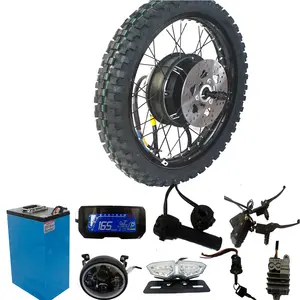 19-24inch tire electric 72v 8000w e motorcycle hub motor black e-motorcycle conversion kits for motorcycles