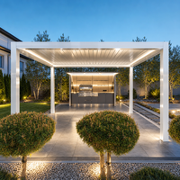 Pergolas en aluminium sur mesure, résistantes à la pluie et à la rouille, fabriquées en Chine, kits d'auvents