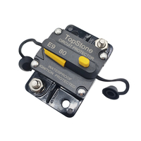 Interruptor de Circuito de CC de 50A E92C, Montaje en Superficie, Reinicio Manual, 12V-48V, Impermeable, para Barcos, Camiones, Reemplazo de Fusibles