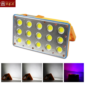 Có thể sạc lại di động năng lượng mặt trời đèn pha <span class=keywords><strong>150W</strong></span> cắm trại và ánh sáng ngoài trời IP54 <span class=keywords><strong>Dimmable</strong></span> ternary pin lithium - Product Image 5