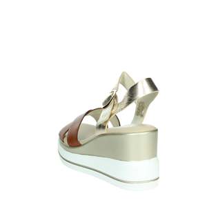 Cinzia <b>Soft</b> Donna Wedge Sandal Cuoio Leather Platform Heel Size 38 - Product Image 1