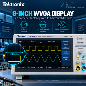 Osciloscopio Digital de Almacenamiento Tektronix TBS2202B, 200MHz, 2 Canales, 2GS/s, Analizador de Forma de Onda con Pantalla WVGA de 9 Pulgadas - Product Image 2