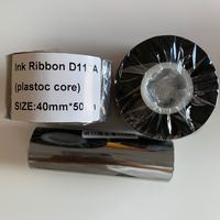 Cinta de tinta de núcleo de plástico de 40mm * 500m para cinta de impresión de cera para tafetán de poliéster