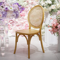 Chaises de salle à manger modernes en rotin et bois massif Utilisation intérieure et extérieure pour appartements Mariages Banquets Entrée Salon Parc Villas