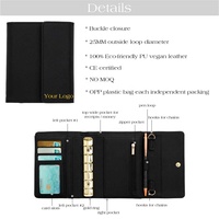Hongbo Best Seller A7 Carpeta de efectivo Cartera lista para enviar 9 colores existentes Portadocumentos de cuero en forma de bolsa Fly Leaf