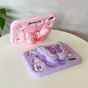 Dễ Thương Bướm Đứng Silicone Trường Hợp Máy Tính Bảng Cho iPad Không Khí Pro 10 Gen 5 6 10. 9 Inch Bee Flower Gấu Bìa Chủ 2025 Jvap Khung - Product Image 6
