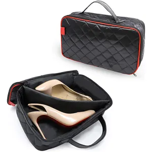 Organizador de sapatos de salto alto, estojo de viagem premium, acolchoado, portátil, saco de armazenamento, proteção de sapatos