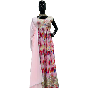 ชุดสูทสำหรับตัดแบบอินเดียชุดละ3ชิ้นผ้าจอร์เจียจากปากีสถาน - Product Image 1