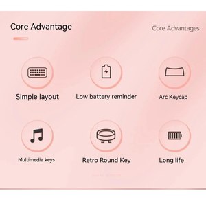 Candy Colorful <b>keyboard</b> 85Keys Silicone Wireless <b>Keyboard</b> BT Round Keycap Fashion Style for Tablet Laptop Desktop - Product Image 5