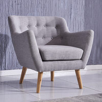 Canapé en tissu moderne et simple de style nordique avec revêtement en coton et lin, trois places, pour petit appartement, salon et chambre
