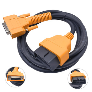 Cable adaptador de 15 pines DB hembra a 16 pines OBD macho, conector de diagnóstico automotriz naranja - Product Image 1
