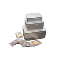 Petite boîte d'emballage à charnière en métal imprimée personnalisée pour biscuits Boîte à biscuits en métal Conteneur de qualité alimentaire Boîte de conserve pour aliments pour animaux de compagnie