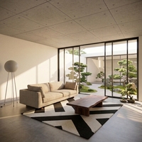 Porte coulissante moderne en aluminium sur mesure avec double vitrage trempé NFRC AS2047 pour balcon d'hôtel, cour, protection contre les impacts d'ouragan