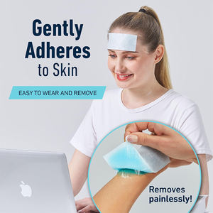 Patchs adhésifs jetables de gel de refroidissement de fièvre de soulagement de douleur de front de migraine adulte pour le corps - Product Image 3
