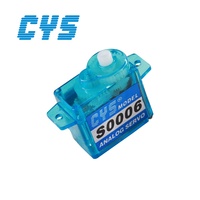 CYS-S0006 Mini Servo Analogique RC 6g à Moteur Sans Noyau Alimenté par Batterie, Couple Élevé, Engrenage Plastique 9g, Pièces et Accessoires pour Bateaux RC