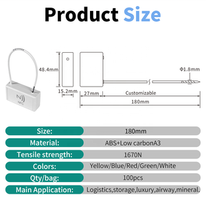 ซีล RFID NFC แบบสองความถี่ ซีลอัจฉริยะ ไม่ใช้แบตเตอรี่ อ่านได้ด้วยโทรศัพท์ ชิปแบบ Passive ป้องกันการงัดแงะ สายล็อค ป้องกันการโจรกรรม ติดตามทรัพย์สิน ขนส่งสินค้า - Product Image 2