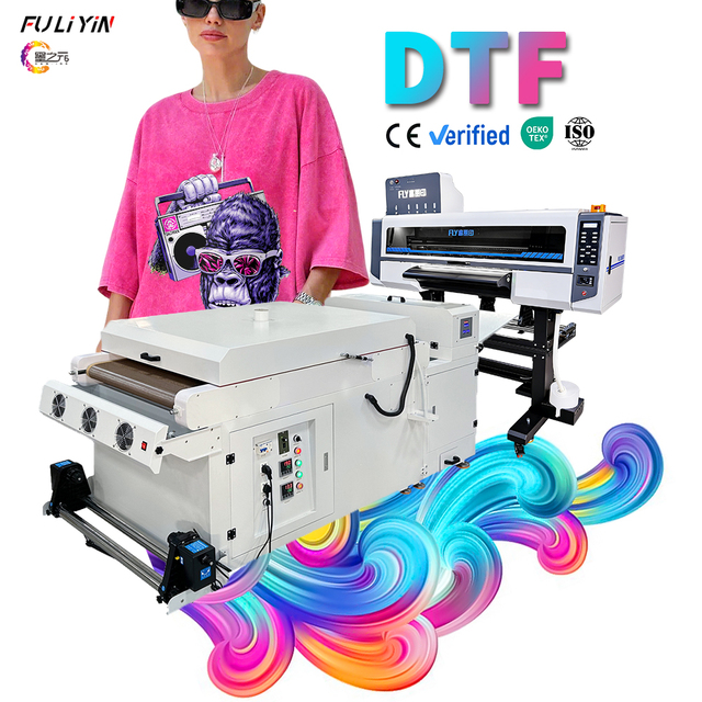High Speed 60cm 4 Head DTF Printer Flex Direct Film Full-Automatic for T-shirt Jacket Pants Pillow Slipper Backpack Textile Easy