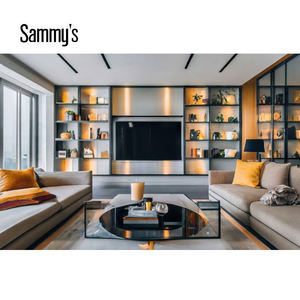 Moderno design moderno porta laccata a LED libreria/libreria per casa ufficio pannello in legno resistente - Product Image 1