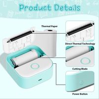 Imprimante thermique portable Phomemo T02 Mini, imprimante sans encre, fabricant d'autocollants, mini imprimante sans fil pour la maison, l'école, le bureau, les reçus