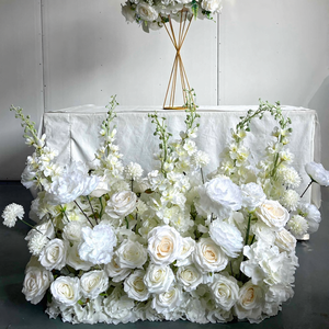 Nuovi Centrotavola Personalizzati con Composizioni Floreali in Seta Sintetica Bianca da 2,5 Piedi, Runner Floreali per Cerimonie <span class=keywords><strong>e</strong></span> Decorazioni per Feste - Product Image 4