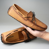 Mocassins décontractés pour hommes grandes tailles, chaussures respirantes en microfibre à enfiler, stock disponible, chaussures pour hommes à porter au quotidien