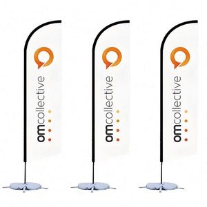 Factory Price Outdoor Flying Standard Advertising <b>Flags</b> Promotion Feather Beach <b>Flag</b> - Product Image 2