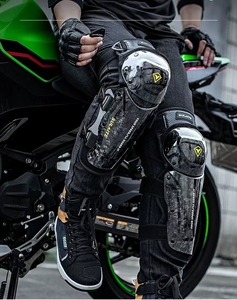 Nouvelle mode de genouillères et coudières de moto à coque dure motif forgé souple Protection de moto savaient coussinets - Product Image 3