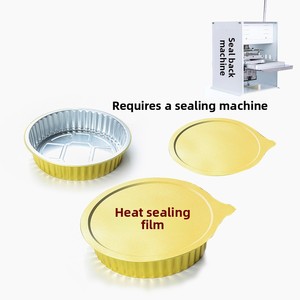 Premium Thickened Disposable Dual-<strong>Purpose</strong> Aluminum Foil <strong>Containers</strong> with PP Plastic Lid Food Grade 450ml for Takeout Barbecue - Product Image 5