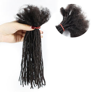 1cm colore Ombre 100% capelli umani Dreadlock Inter Locs 100% capelli fatti a mano Crochet Locs estensioni per donne nere e Reggae - Product Image 5