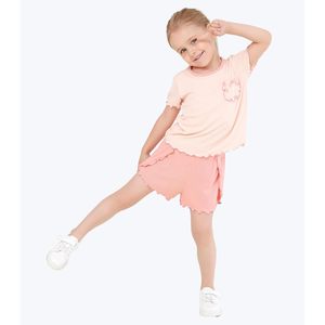 Conjunto de 2 piezas para bebé niña al por mayor: camiseta y pantalón corto de verano, ligero, de fibra de bambú, transpirable, para dormir - Product Image 5